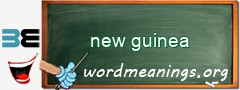 WordMeaning blackboard for new guinea